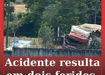 Acidente resulta em dois feridos
