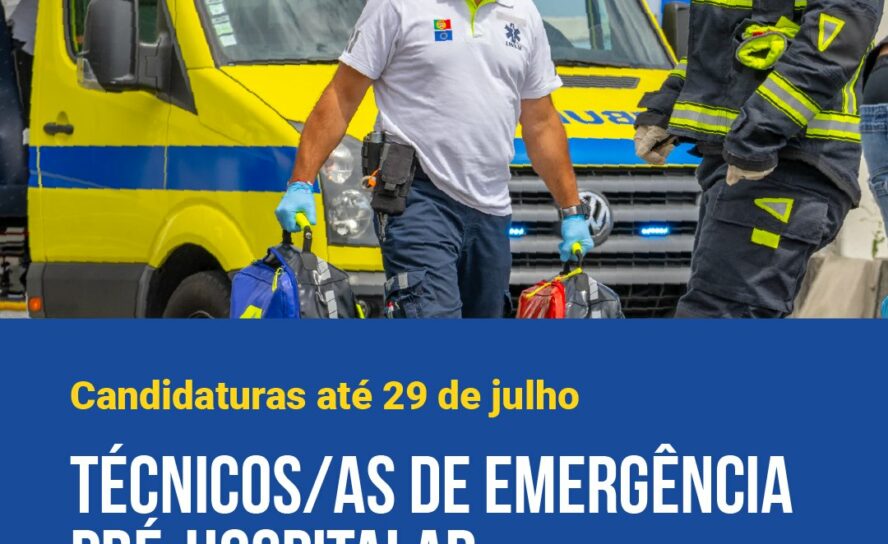 Candidaturas abertas para Técnico de Emergência Pré-Hospitalar do INEM