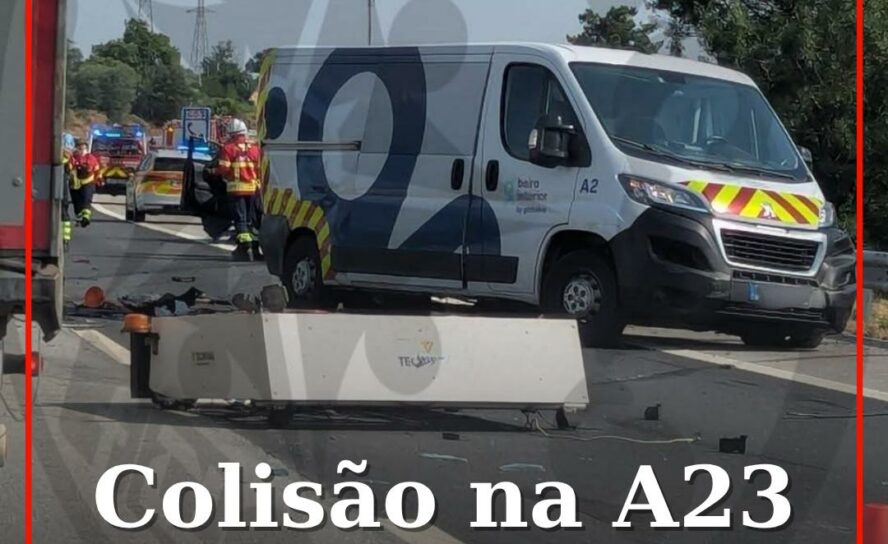 Colisão na A23 faz três feridos
