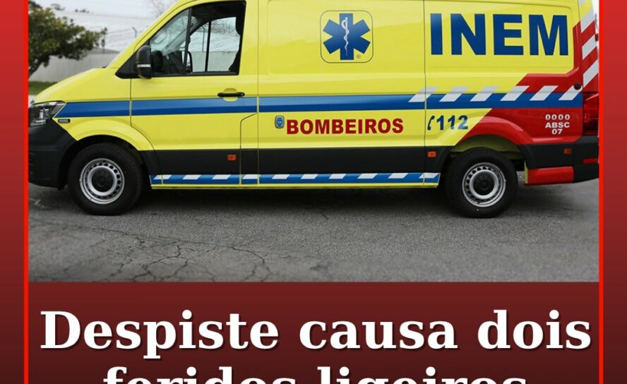Despiste causa dois feridos ligeiros