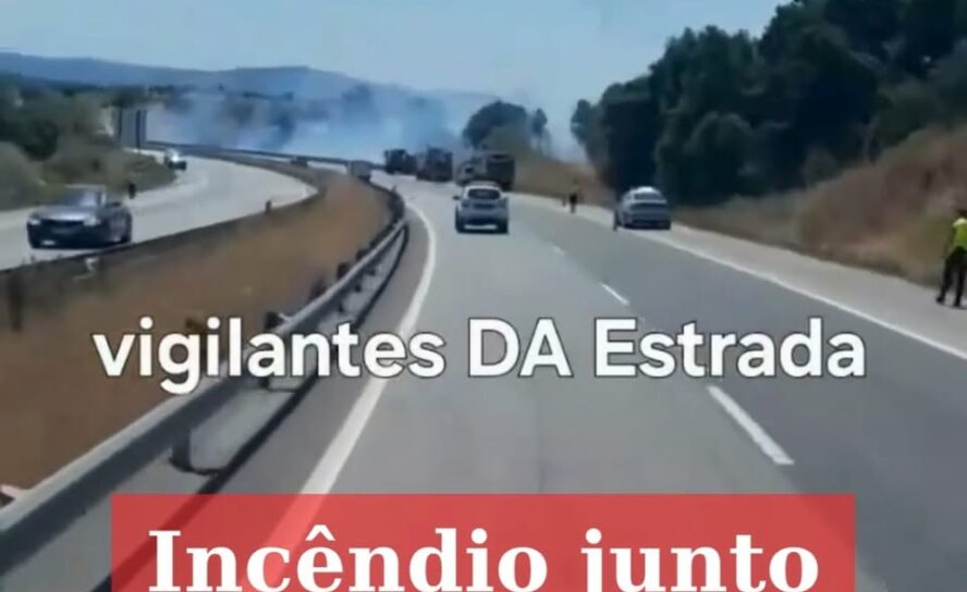 Incêndio condiciona trânsito na A23