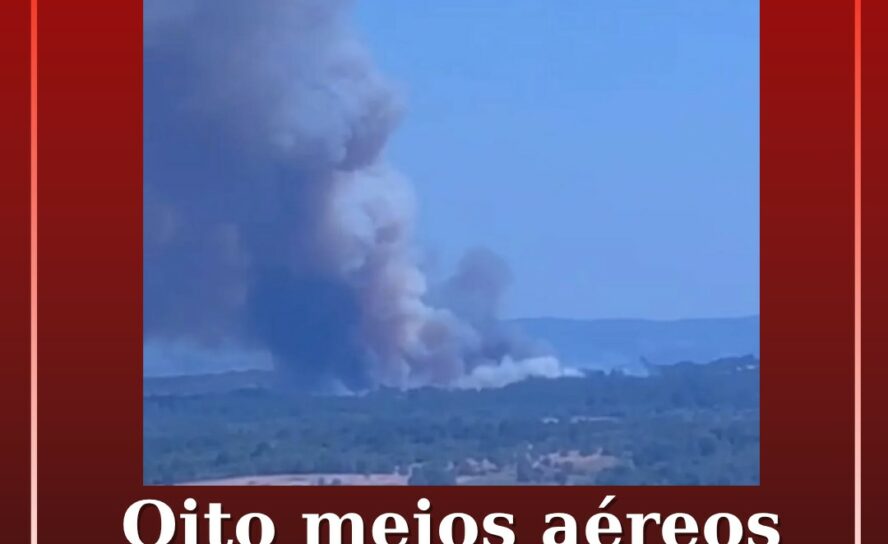 Incêndio na Guarda mobiliza 8 meios aéreos