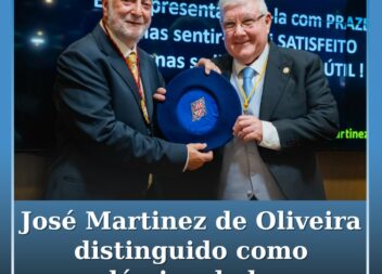 Professor José Martinez de Oliveira distinguido como Académico de Honra