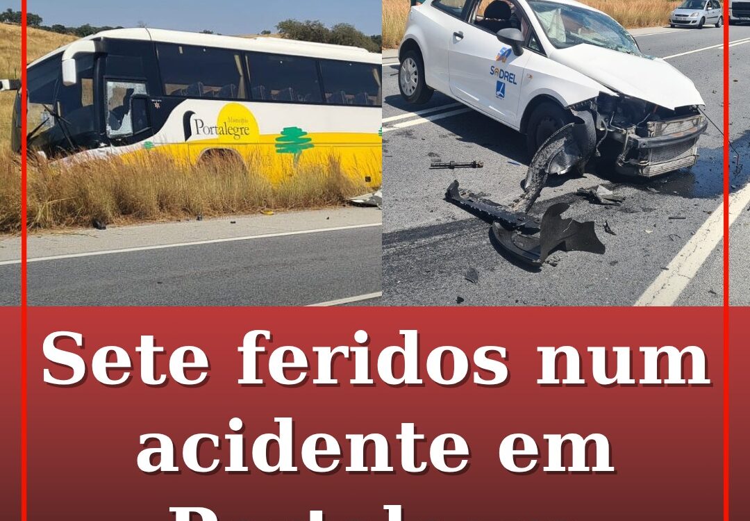 Sete feridos ligeiros num acidente em Portalegre