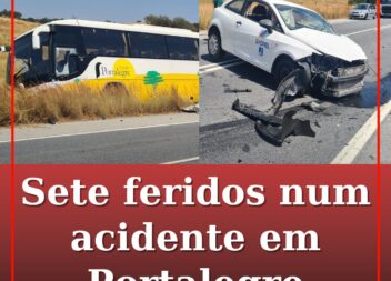 Sete feridos ligeiros num acidente em Portalegre