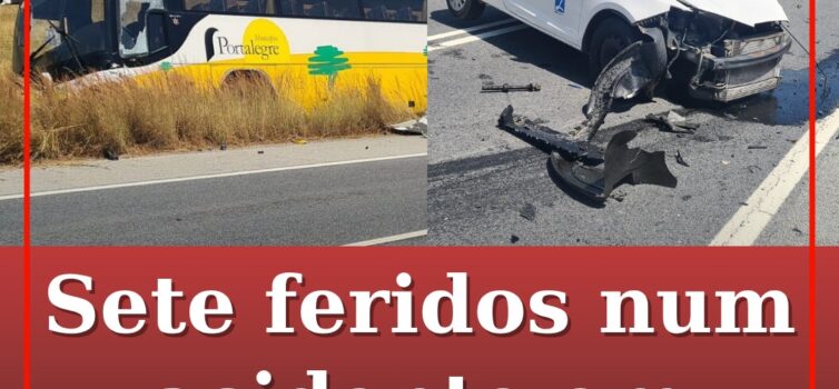 Sete feridos ligeiros num acidente em Portalegre