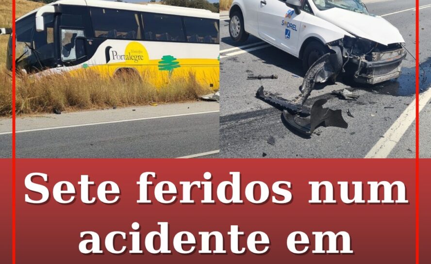 Sete feridos ligeiros num acidente em Portalegre
