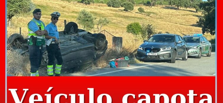 Viatura capota entre Portalegre e Fortios