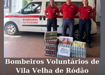 Bombeiros Voluntรกrios de Vila Velha de Rรณdรฃo agradecem donativo