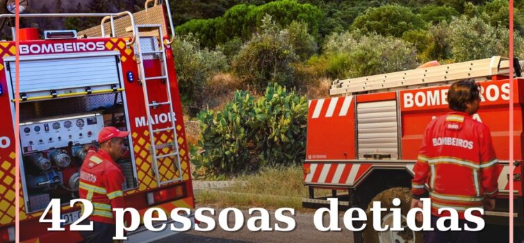 42 pessoas detidas este ano por incêndio florestal