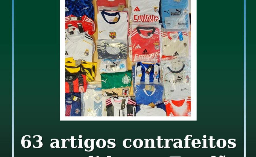 63 artigos contrafeitos apreendidos no Fundão