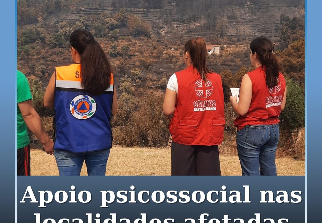 Apoio psicossocial nas localidades afetadas