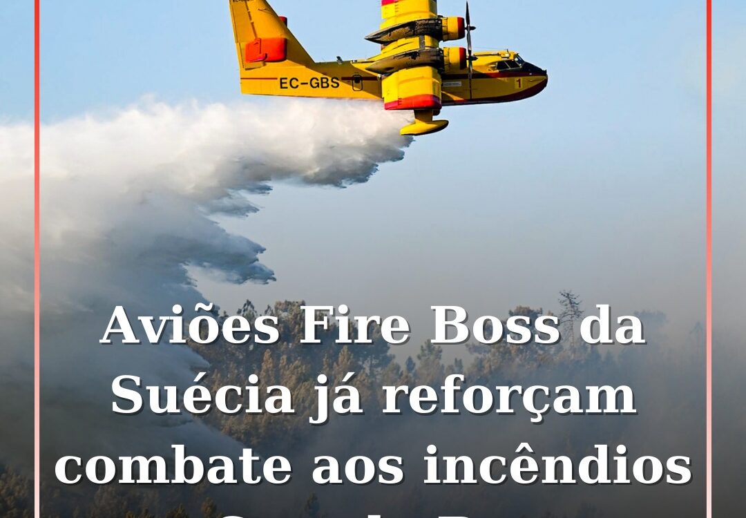 Aviões Fire Boss da Suécia já reforçam combate aos incêndios em Castelo Branco