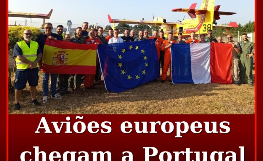 Aviões europeus chegam a Portugal no domingo