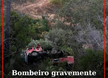Bombeiro gravemente ferido está fora de perigo