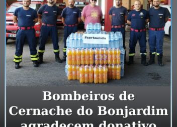 Bombeiros de Cernache do Bonjardim agradecem donativo