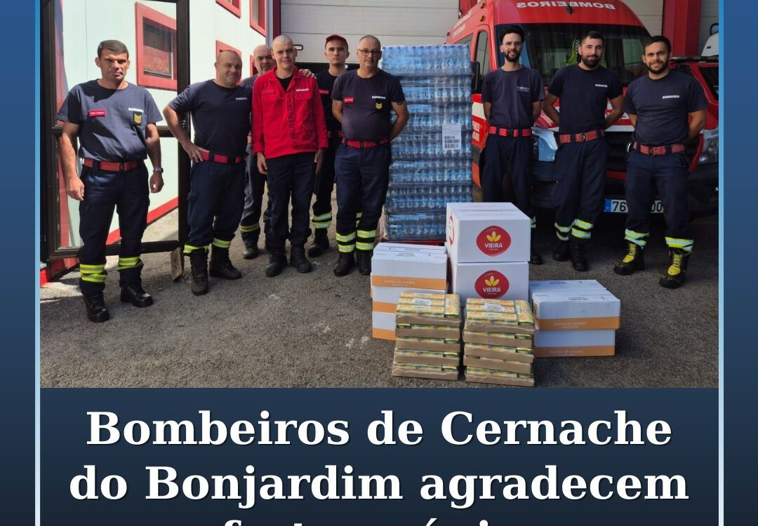 Bombeiros de Cernache do Bonjardim agradecem oferta anónima