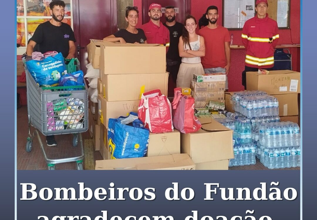 Bombeiros do Fundão agradecem doação de água do grupo ACAB