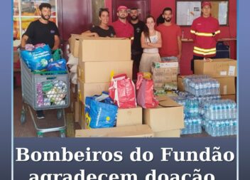 Bombeiros do Fundão agradecem doação de água do grupo ACAB