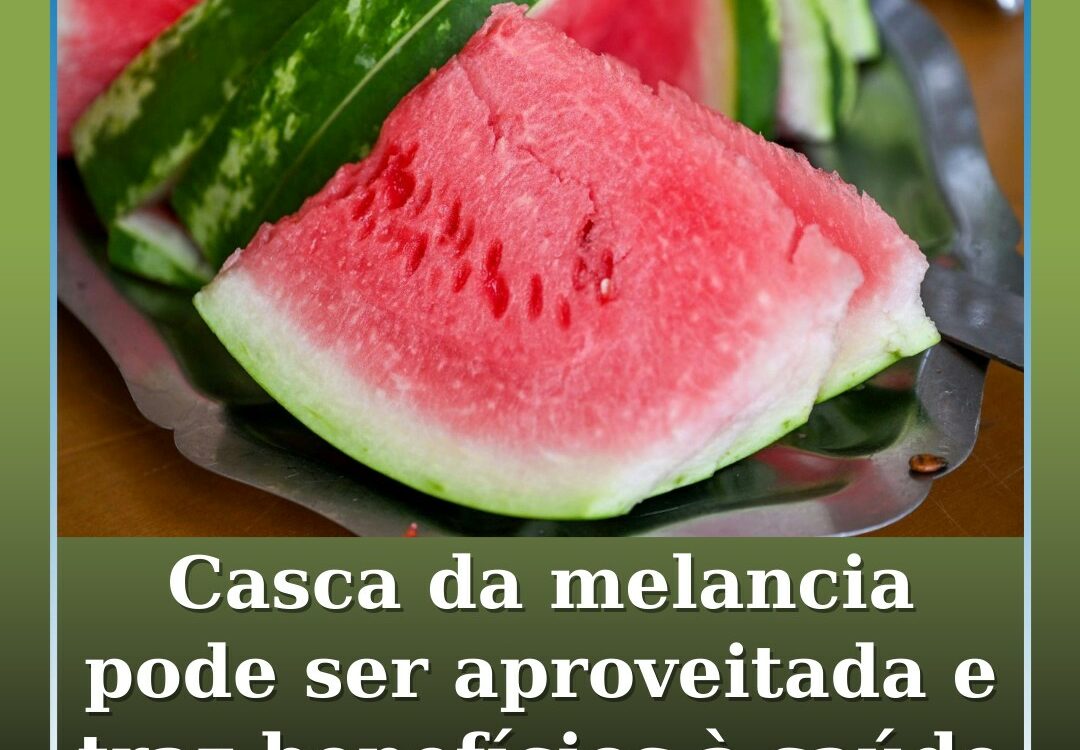 Casca da melancia pode ser aproveitada e traz benefícios à saúde