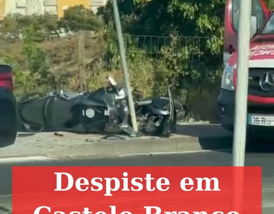 Despiste de mota em Castelo Branco
