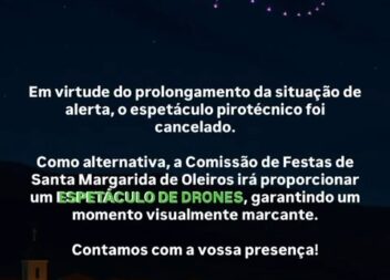 Espetáculo de drones no Dia do Concelho de Oleiros