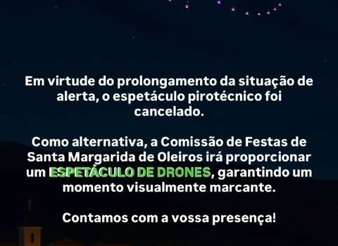 Espetáculo de drones no Dia do Concelho de Oleiros
