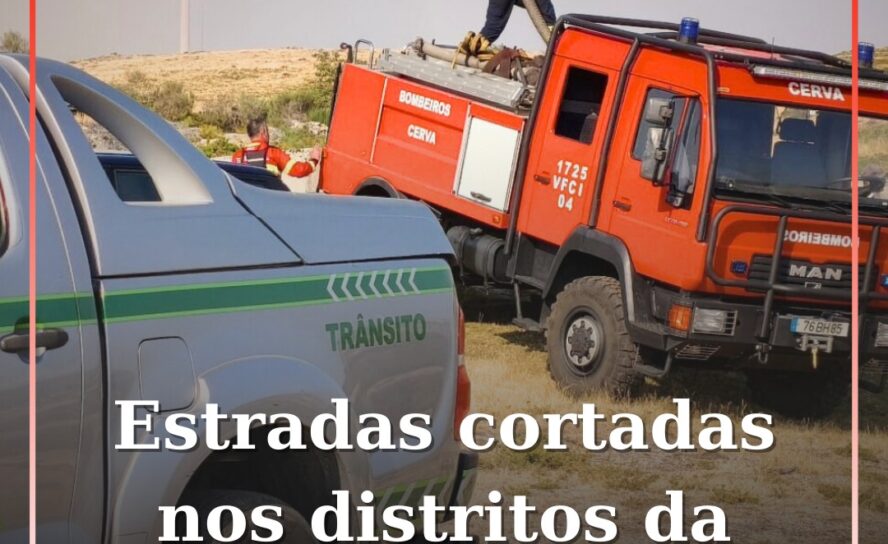 Estradas cortadas nos distritos da Guarda e de Coimbra