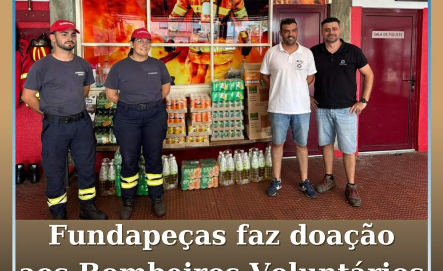 Fundapeças faz doação aos Bombeiros Voluntários do Fundão