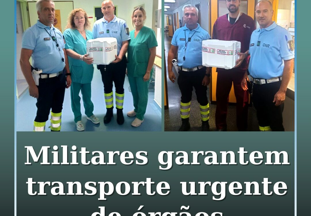 GNR de Castelo Branco assegura transporte de órgãos e produtos biológicos entre