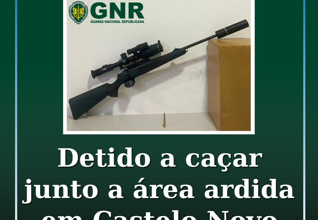 Homem detido a caçar junto a área ardida em Castelo Novo