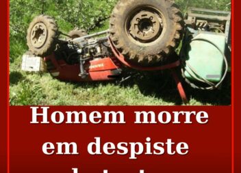 Homem morre em despiste de trator