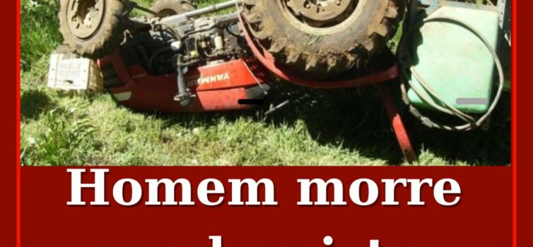 Homem morre em despiste de trator