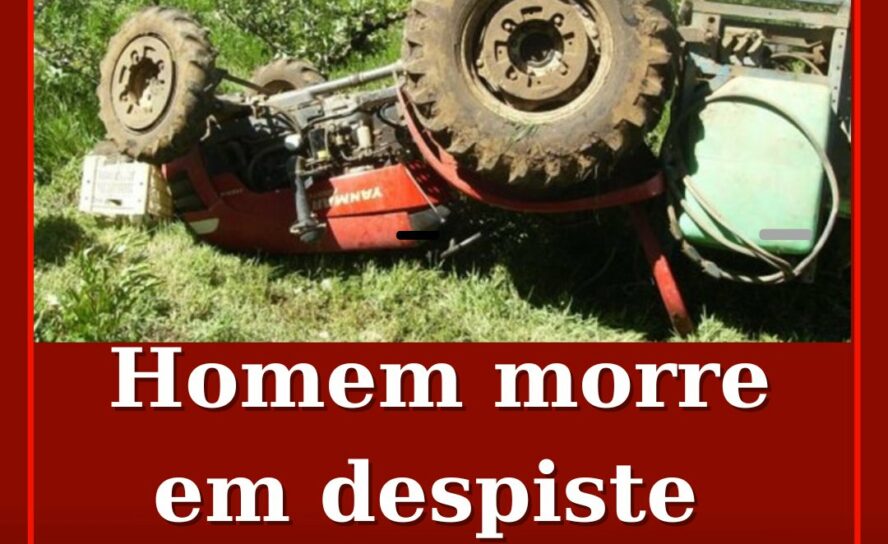 Homem morre em despiste de trator