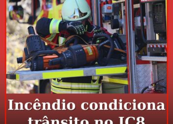 Incêndio condiciona circulação no IC8