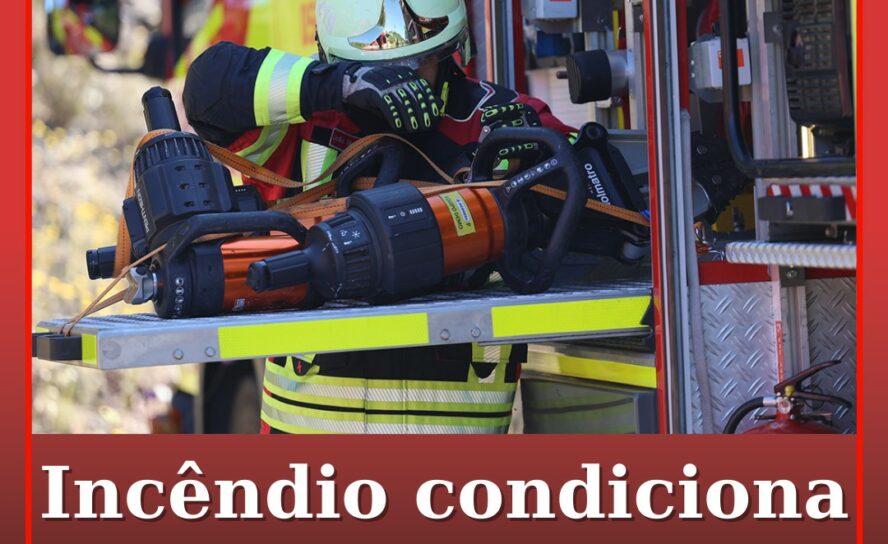 Incêndio condiciona circulação no IC8