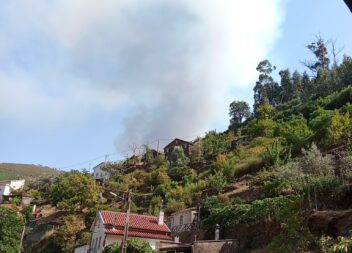 Incêndio na Covilhã fora de controlo
