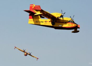 Santa Águeda fornecem água a meios aéreos de combate