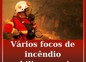 Seis focos de incêndio no espaço de 35 minutos
