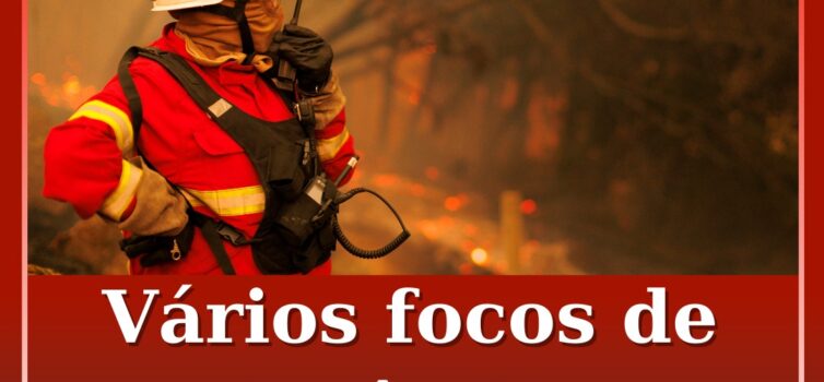 Seis focos de incêndio no espaço de 35 minutos