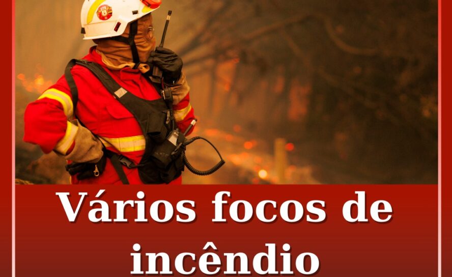 Seis focos de incêndio no espaço de 35 minutos