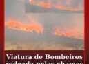 Um ferido grave no incêndio na Guarda