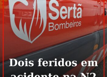 Acidente resulta em dois feridos