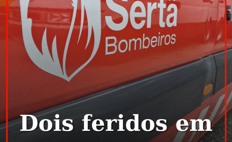 Acidente resulta em dois feridos