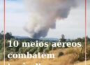 Atualização - Incêndio em Santo André das Tojeiras mobiliza 10 meios aéreos