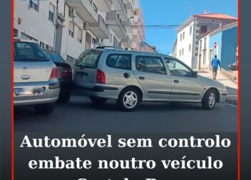 Automóvel sem controlo embate noutro veículo em Castelo Branco