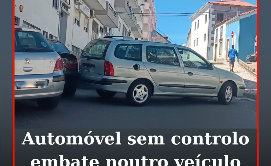Automóvel sem controlo embate noutro veículo em Castelo Branco
