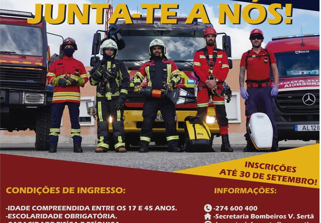 Bombeiros Voluntários da Sertã abrem inscrições para curso de recrutas