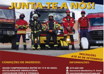 Bombeiros Voluntários da Sertã abrem inscrições para curso de recrutas