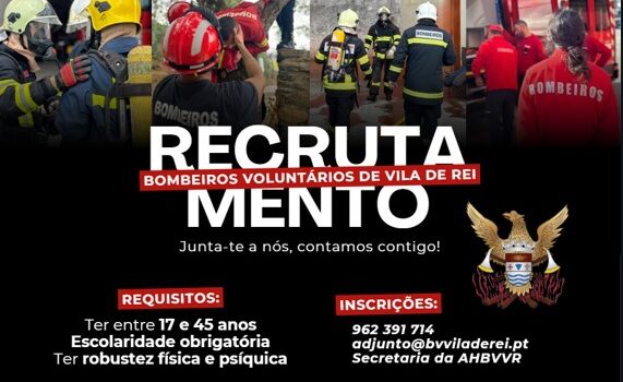 Bombeiros Voluntários de Vila de Rei abrem recrutamento